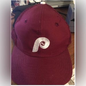 Vintage Philadelphia Phillies Snapback Hat  Mesh Trucker Cap TWINS Brand Clean